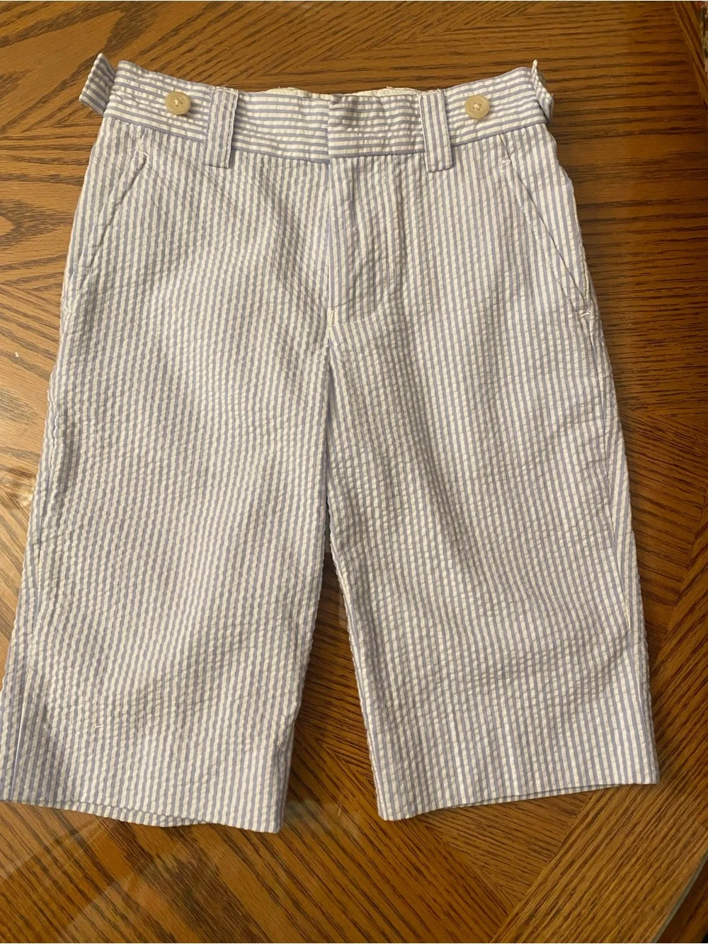 Ralph Lauren Blue & White Striped Seersucker Shorts